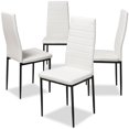 thumbnail image 1 of Baxton Studio Armand Faux Leather Dining Chair in White (Set of 4), 1 of 5