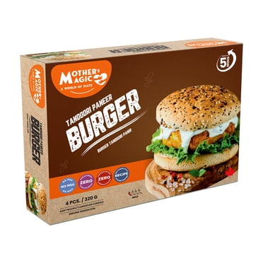Mother's Magic Tandoori Paneer Patty 320G, Crispy paneer patties with tandoori spices