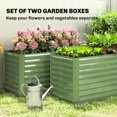 thumbnail image 4 of Outsunny Set of 2 Raised Garden Bed, Planter Box, Light Green, 4 of 10