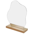 thumbnail image 3 of Desktop Makeup Mirror, Aesthetic Durable Portable Lightweight Acrylic Makeup Mirror Easy Installation Exquisite With Wooden Base For Home, 3 of 8