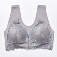 thumbnail image 5 of AherBiu Plus Size Bras for Women Front Closure No Underwire Lace Solid Color Bralettes Full Coverage Push up Bras, 5 of 5