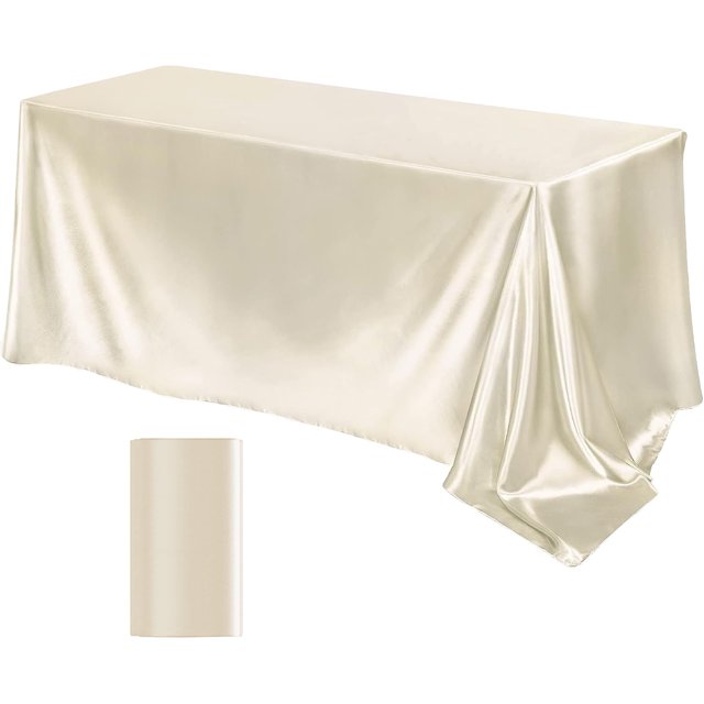 Dvruxg Satin Tablecloth – Washable Polyester Solid Color Banquet Cloth for Weddings, Hotels, Restaurants & Home Use – Elegant Cut-to-Fit Table Cover for Events & Parties