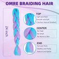 thumbnail image 4 of 2 Pcs Tresse à Trois Brins de Couleur Mélangée Bleue et Violette, 4 of 7