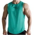 thumbnail image 2 of Quick Drying Muscle Shirts for Men,Summer Regular Fit Racerback Workout Tank Tops,Sleeveless Athletic Crewneck Top, 2 of 6