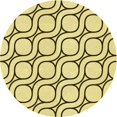 thumbnail image 1 of Ahgly Company Tapis Rond Lavable en Machine Intérieur Transitionnel Jaune Soleil, 6 Pieds Rond, 1 of 7