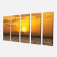 thumbnail image 2 of Yellow Sunset and Brown Ocean - Seashore Canvas Art Print, 2 of 3