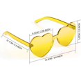 thumbnail image 2 of ORUYROP Heart Shape Sunglasses Rimless Transparent Heart Glasses Colorful Party Favors, 2 of 7