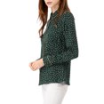 thumbnail image 4 of INSPIRE CHIC Chemise Imprimée à Manches Longues pour Femmes Verte TP, 4 of 7