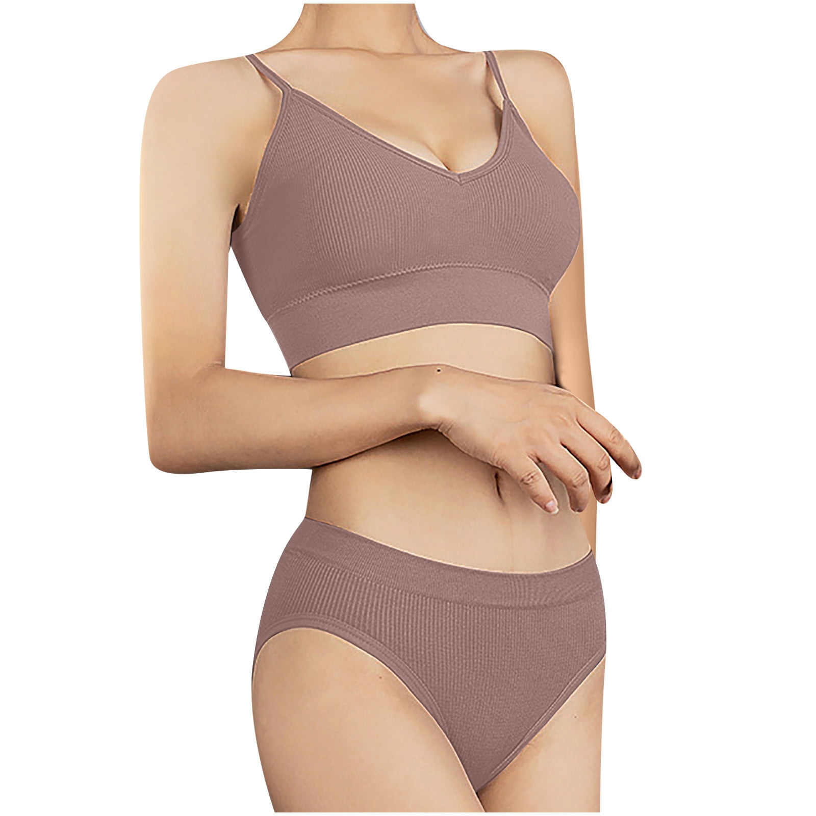 Birdeem Soutien-Gorge pour Femmes Sans Coutures Grande Taille Dos Échancré Sans Traces Aguichant Dos Froncé sous-Vêtements Ensemble de sous-Vêtements Deux Pièces