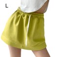 thumbnail image 2 of pitrice Jupe-Short pour Femmes Robe Unie Décontractée à Cordon Mini Ligne A Mode Taille Haute Été Style Coréen pour Sports Fruit Vert G, 2 of 7