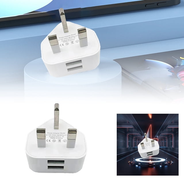 1A UK Standard USB Travel Charger Adapter With Three Ports For Mobile Phones