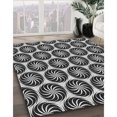 thumbnail image 3 of Ahgly Company Tapis d'Intérieur Lavables en Machine Rectangle Transitionnel Zone Grise de Minuit, 2' x 3', 3 of 7