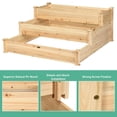 thumbnail image 4 of Costway Jardinière Surélevée en Bois à 3 Niveaux, Bac de Plantation Surélevé, Kit de Jardinage Extérieur, 4 of 10