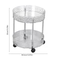 thumbnail image 3 of Rvkxad Two Tier Rolling Storage Cart, Multi-Layer Transparent Movable Trolley for Kitchen Bathroom, Portable Shelf Organizer, 3 of 6