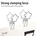 thumbnail image 1 of Pinces pour Reliure en Fil Métallique, Serrage Solide Style Simple Multiusage Pinces pour Reliure en Forme d'Étoile Ajourée en Métal Robuste pour Papiers, 1 of 9