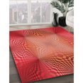 thumbnail image 3 of Ahgly Company Tapis Rectangulaire Lavable en Machine Rouge Transitionnel, 7 Pieds x 10 Pieds, 3 of 7