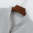 thumbnail image 4 of aohooy Track Jacket for Men Athletic Workout Lightweight Windproof Jacket Casual Spring Fall Windbreaker Bomber Zip Up Golf Coat Gray,XL, 4 of 9