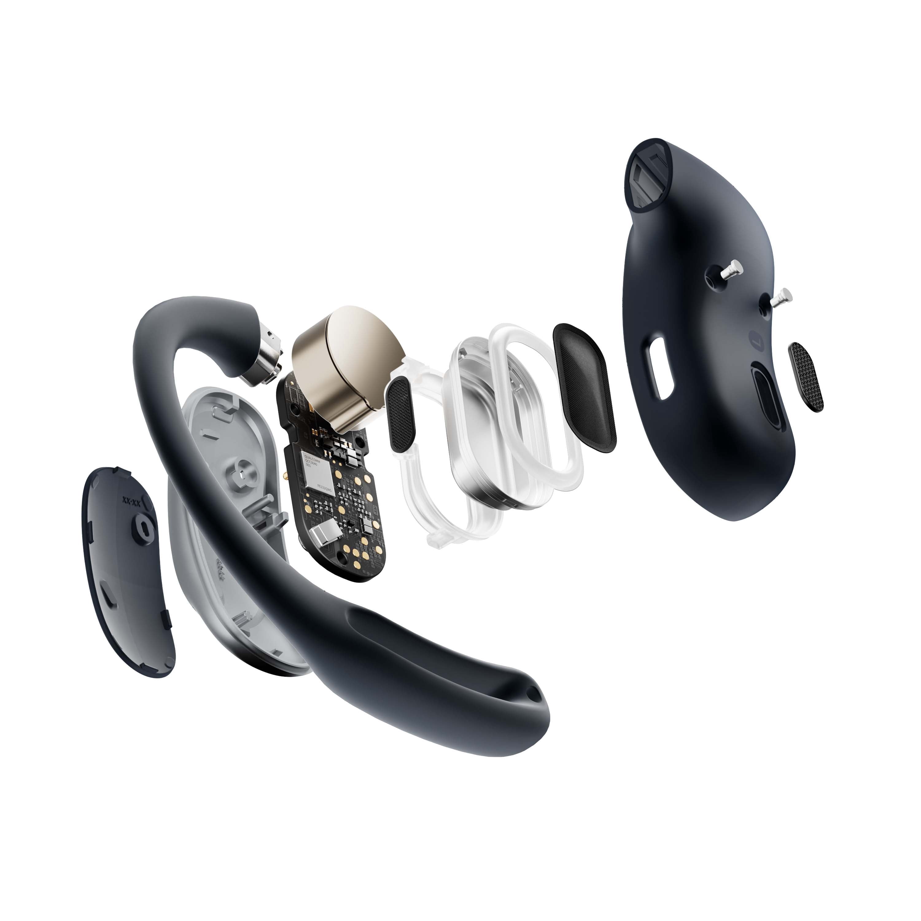 Refurbished Shokz T511-ST-BK-US OpenFit Air True Wireless Earbuds with DirectPitch Technology, Black