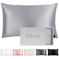 thumbnail image 1 of Blissy Silk Pillowcase - 100% Pure Mulberry Silk - 22 Momme 6A High-Grade Fibers - Satin Pillow Cover For Hair & Skin - Regular, Queen & King With Hidden Zipper, 1 of 1