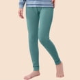 thumbnail image 2 of Kids Solid Color Warm Leg Binding Elastic Waist Long Pants Medium and Large Comfortable Leggings, 2 of 4