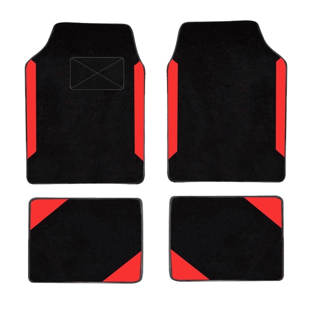 Tuqiang Car floor mats for Hyundai for VelosterN Soft-ultimate floor mats Suede Black and Red