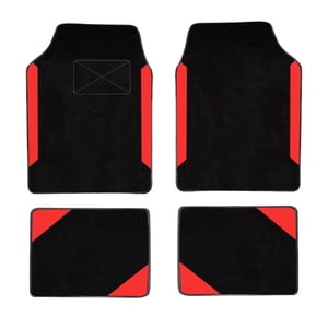 Tuqiang Car floor mats for Hyundai for VelosterN Soft-ultimate floor mats Suede Black and Red