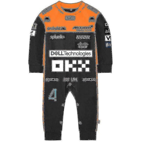 2023 New Season F1 Mclaren Baby Jumpsuit Formula One Team Racing Car Gulf Boy Girl Kids Romper Spring Cool Babies Clothes-week