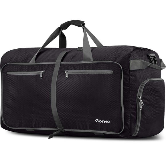 gonex 100L Packable Travel Duffle Bag Extra Large Luggage Duffel (Black)