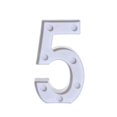 thumbnail image 4 of XZNGL Alphabet LED Digital Lights Light Up White Plastic Digital Standing Hanging 5, 4 of 4