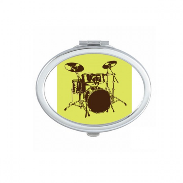 Drums Music Classical Instrument Mirror Portable Fold Hand Makeup Double Side Glasses