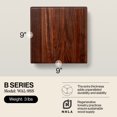 thumbnail image 2 of John Boos B Series Square Wood Cutting Board with Feet, 9" x 9", Walnut, 2 of 11