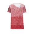 thumbnail image 4 of FAIWAD Women Summer Tops Short Sleeve Irregular V Neck Button T-Shirts Geometric Color Block Print Tees Blouses, 4 of 5