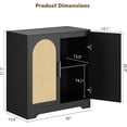 thumbnail image 2 of GloryStar Modern 30" Rattan Buffet Cabinet, 4-Door Sideboard and Coffee Bar for Living Room or Entryway, 2 of 7