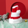 thumbnail image 1 of Pisexur Christmas Decorations Xmas Tree Decor Christmas Children's Hat Christmas Gift Children's Christmas Hat Christmas Stitching Red And Green Striped Plush Hat, 1 of 3