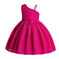 thumbnail image 1 of WEAIXIMIUNG Robes d'Été pour Filles Taille 6-7 Robe de Concours pour Enfants Filles Robe de Fête Nœud Papillon Sans Manches, 1 of 5