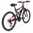 thumbnail image 4 of Hyper Bicycles 24” Shocker Mountain Bike, Youth Ages 13+, Red, 4 of 9