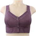 thumbnail image 1 of Birdeem Size Womens No-Wire Bra No Front Button No-Slip Underwear, 1 of 5