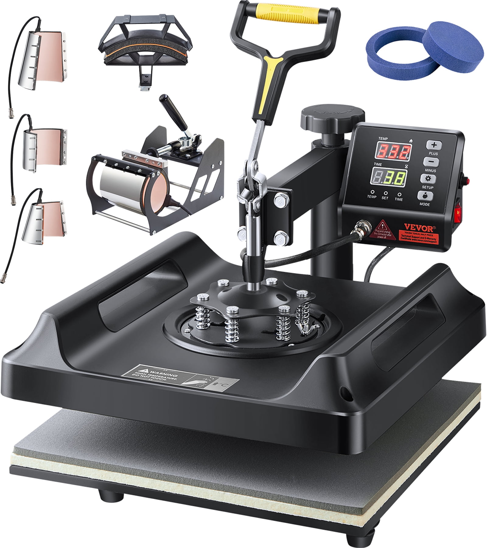 Label Sublimation Machine VEVOR Heat Press Machine Sublimation Machine 15 x 15 Inch 8 In 1 Heat ...
