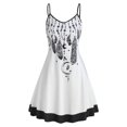 thumbnail image 2 of 2025 Grande Taille Femme Robes Mini Grande Taille pour Femmes Imprimées Col Rond Sans Manches Robes Veste Décontractées, 2 of 5