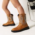 thumbnail image 1 of Vintage Embroidered Men's Round Toe Boots, 1 of 9