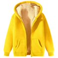 thumbnail image 1 of Womens Sherpa Jacket, Comdrip Womens Winter Daily Solid Zipper Neck Long Sleeve Pockets Sweatshirt Tops Warm Jacket Womens Zip Up Sweatshirt Yellow XL, 1 of 3