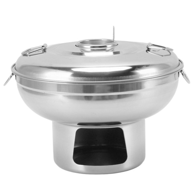 Dry Ice Hot Pot, Fast Heating Stainless Steel Charcoal Hot Pot Portable For Banquets Gold,Silver