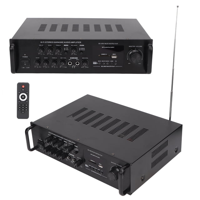 BT 5.0 Stereo Audio with DVD and Inputs, Multiple Outputs, Connection, High Power for Karaoke and Home Theater