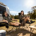 thumbnail image 2 of Outsunny Ensemble de 2 Chaises de Camping Inclinables, Chaise de Camp Pliante, Noir, 2 of 10