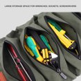thumbnail image 3 of Sac à Outils en Toile Enroulable, Pochette à Rouleaux d'Outils Polyvalente Organisateur d'Outils avec 5 Poches à Glissière Porte-Outils, 3 of 8