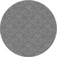 thumbnail image 1 of Ahgly Company Tapis Rond Lavable en Machine Intérieur Transitionnel Gris Carbone, 7 Pieds Rond, 1 of 7