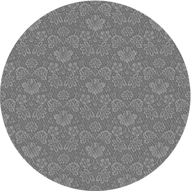Ahgly Company Tapis Rond Lavable en Machine Intérieur Transitionnel Gris Carbone, 7 Pieds Rond
