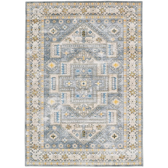 Tapis d'appoint lavable Parson 3 pi x 5 pi gris et beige