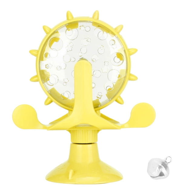 Jouet pour Animaux de Compagnie, Rotation Fuite de Nourriture Chat Puzzle Jouet Intérêt avec 3 Couleurs pour Chat Jaune