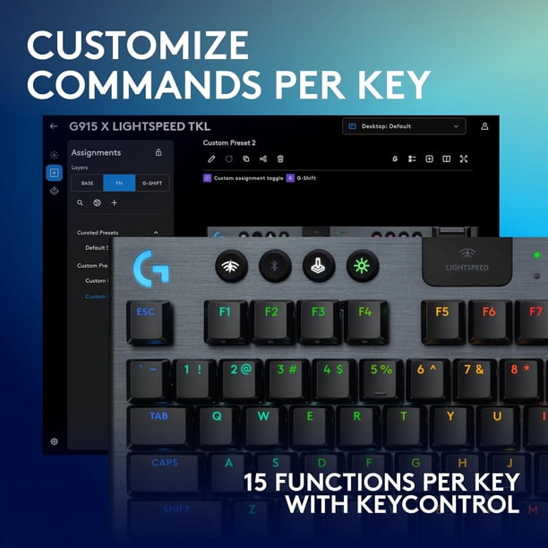Logitech G915 X Lightspeed TKL Low-Profile Wireless Gaming